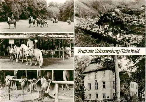 AK / Ansichtskarte  Schwarzburg_Rudolstadt_Thueringen Reitplatz an der Fasanerie Panorama