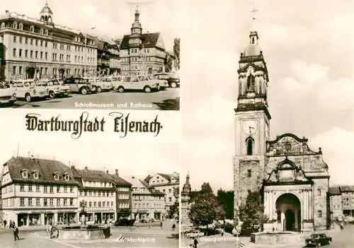 AK / Ansichtskarte 73962443 Eisenach Schlossmuseum und Rathaus Marktplatz Georgenkirche