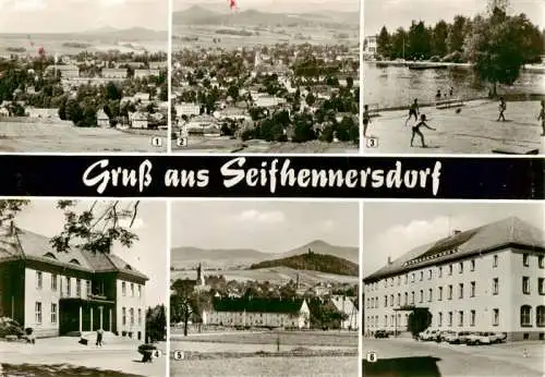 AK / Ansichtskarte 73962444 Seifhennersdorf Teilansichten Waldbad Silberteich Filmtheater Burgsbergblick ORWO Heim Hotel Kreischem