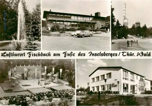 AK / Ansichtskarte  Grosser_Inselberg_Gotha_Thueringen Springbrunnen im Park Thueringenbaude Gr Inselsberg Bergbuehne