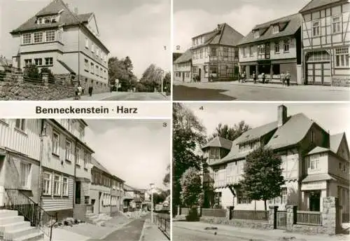 AK / Ansichtskarte 73962495 Benneckenstein_Harz Postamt in der Bahnhofstrasse Oberstadt Bergstrasse FDGB Erholungsheim Georgi Dimitroff