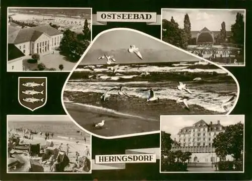 AK / Ansichtskarte  Heringsdorf__Ostseebad_Usedom Kulturhaus Musikpavillon Strand FDGB Heim Solidaritaet