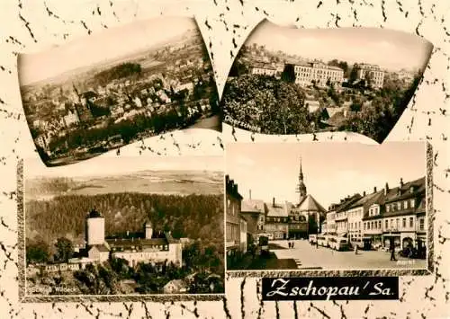 AK / Ansichtskarte  Zschopau Panorama Oberschule Schloss Wildeck Markt