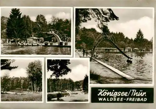 AK / Ansichtskarte  Koenigsee_Rudolstadt_Thueringen Waldsee Freibad