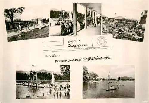 AK / Ansichtskarte  Grossschoenau_Sachsen Waldstrandbad Teilansichten