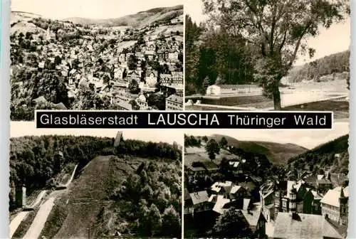 AK / Ansichtskarte  Lauscha Panorama Sprungschanke Freibad 