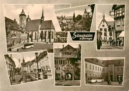 AK / Ansichtskarte  Schmalkalden Altmarkt Weidebrunnen Tor Im Schlosshof Schlossblick Post Rathaus