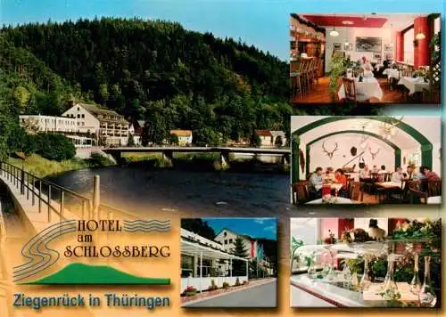 AK / Ansichtskarte 73962626 Ziegenrueck_Saale_Thueringen Hotel am Schlossberg Gastraeume Theke