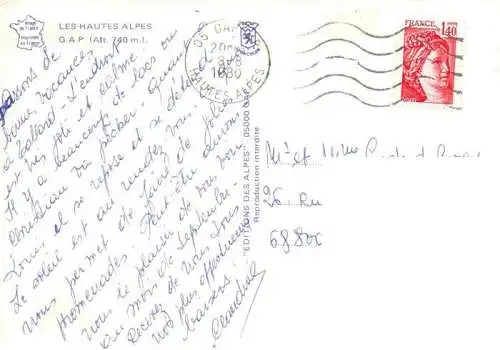 AK / Ansichtskarte  Gap_05_Hautes-Alpes Panorama Kirche Zentrum Marktplatz