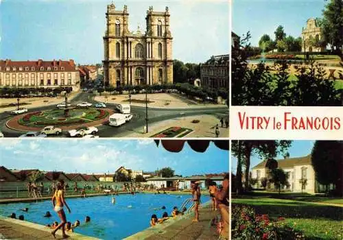 AK / Ansichtskarte  Vitry-le-Francois_51_Marne Divers aspects Eglise Parc Piscine