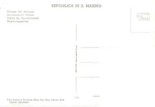 AK / Ansichtskarte 73962729 Repubblica_di_San_Marino Palazzo del Governo Regierungspalast
