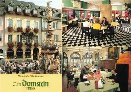 AK / Ansichtskarte 73962755 Trier Weinstube Restaurant zum Domstein Brunnen