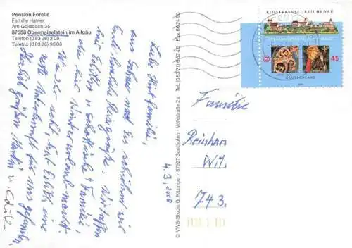 AK / Ansichtskarte  Obermaiselstein Pension Forelle