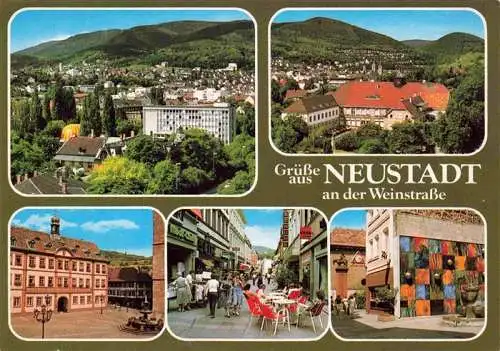 AK / Ansichtskarte 73962789 NEUSTADT__HAARDT_Weinstrasse Panorama Marktplatz Fussgaengerzone