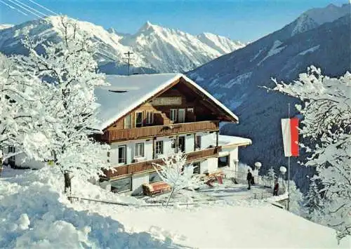 AK / Ansichtskarte  Finkenberg__Zillertal_Tirol_AT Alpengasthaus Gletscherblick Winterpanorama Zillertaler Alpen