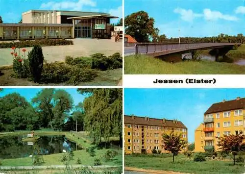 AK / Ansichtskarte  Jessen_Elster Kulturhaus Friedensbruecke Parkanlage Heinrich Rau Strasse