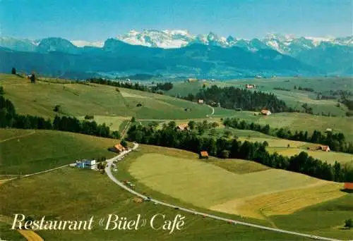 AK / Ansichtskarte  Feusisberg_SZ Fliegeraufnahme Restaurant Cafe Bueel
