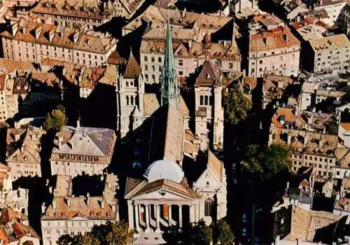 AK / Ansichtskarte  GENEVE_Genf_GE Cathedrale St Pierre Vue aerienne