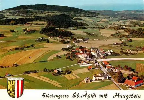 AK / Ansichtskarte  St_Aegidi_Schaerding_Inn_AT Fliegeraufnahme mit Haugstein