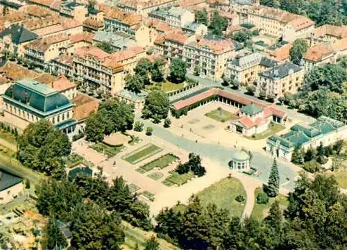 AK / Ansichtskarte  Frantiskovy_Lazne_Franzensbad_Boehmen_CZ Friedensplatz Fliegeraufnahme