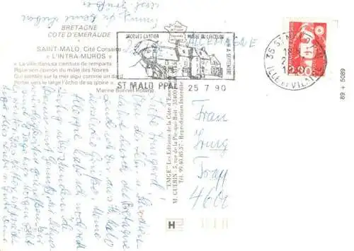 AK / Ansichtskarte  Saint-Malo_35 Cite Corsaire l'Intra Muros Vue aerienne