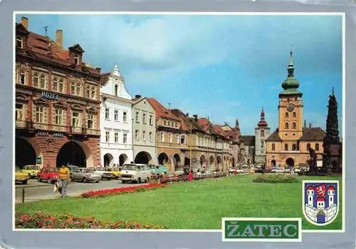 AK / Ansichtskarte 73962977 Zatec_Saaz_CZ Platz Rathaus