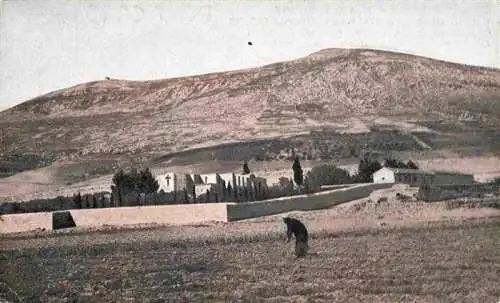 AK / Ansichtskarte 73962986 Gerizim_Garizim_Mount_Nablus_Israel Jakobsbunnen-Kloster mit Berg Garizim