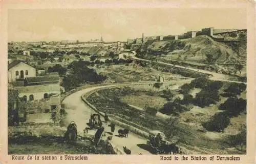 AK / Ansichtskarte  Jerusalem__Yerushalayim_Israel Road to the Station of Jerusalem