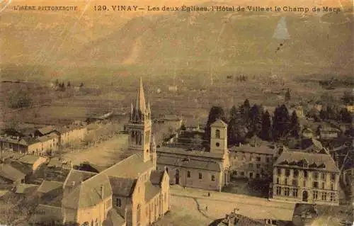 AK / Ansichtskarte  Vinay_38_Isere Deux églises Hôtel de Ville et le Champ de Mars