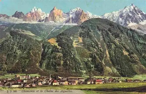 AK / Ansichtskarte  CHAMONIX_74_Haute-Savoie et la Chaîne des Aiguilles Alpes