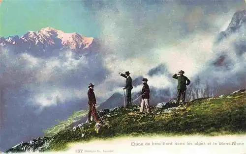 AK / Ansichtskarte  CHAMONIX_74_Haute-Savoie Etude de brouillard dans les alpes et le Mont Blanc