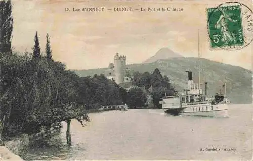 AK / Ansichtskarte  Duingt_Talloires_74_Haute-Savoie Lac d'Annecy le port et le château