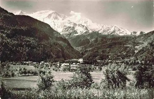 AK / Ansichtskarte  Servoz_74_Haute-Savoie Vue générale et le Massif du Mont-Blanc