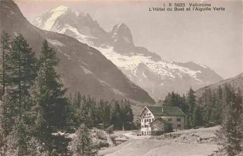 AK / Ansichtskarte  Vallorcine_Haute_Savoie_74 Hôtel du Buet Aiguille Verte Alpes