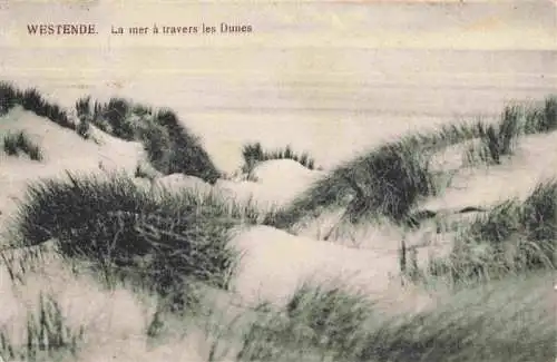 AK / Ansichtskarte 73963196 Westende_Middelkerke_Belgie La mer à travers les dunes