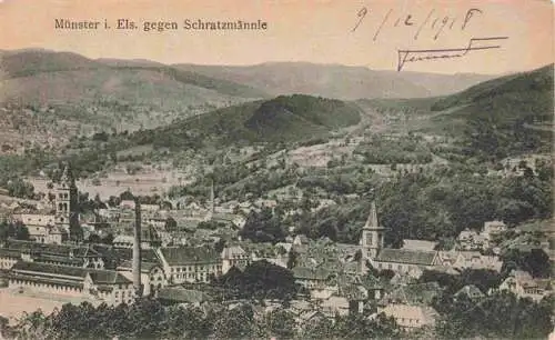 AK / Ansichtskarte  Muenster__Elsass_Munster_68_Alsace_Haut-Rhin Blick gegen Schratzmaennle Vogesen