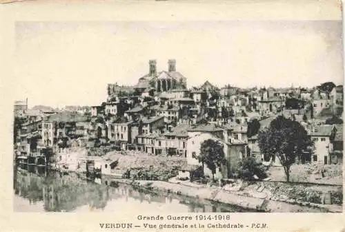AK / Ansichtskarte  VERDUN__55_Meuse Vue générale et la cathédral Grande Guerre 1914-1918