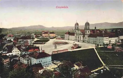 AK / Ansichtskarte  Einsiedeln__SZ Panorama mit Kloster