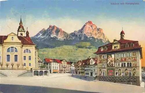 AK / Ansichtskarte  Schwyz_SZ mit Hauptplatz