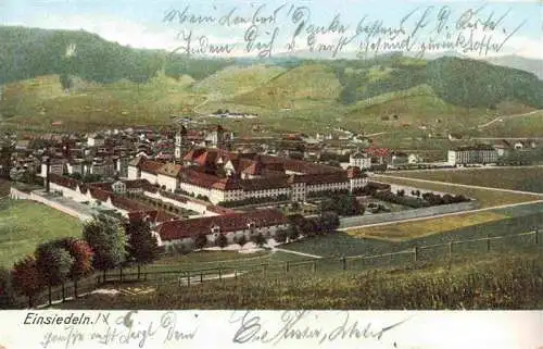 AK / Ansichtskarte  Einsiedeln__SZ Panorama mit Kloster