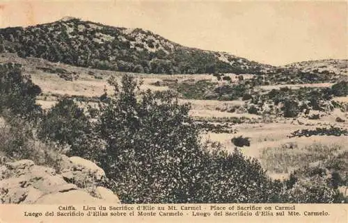 AK / Ansichtskarte  Caiffa_Mont_Carmel_Mount_Carmel_Israel Lieu du Sacrifiee d'Elie au Mt Carmel