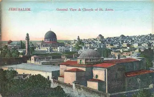 AK / Ansichtskarte  Jerusalem__Yerushalayim_Israel General View and Church of St Anna