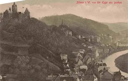 AK / Ansichtskarte  Altena_Lenne Blick von der Egge mit Schloss