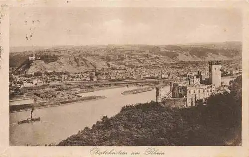 AK / Ansichtskarte 73963346 Oberlahnstein_Lahnstein Burg Lahneck Rheinpartie