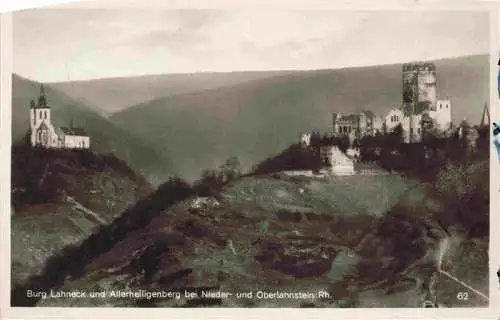 AK / Ansichtskarte  Lahnstein Burg Lahneck und Allerheiligenberg bei Nieder und Oberlahnstein