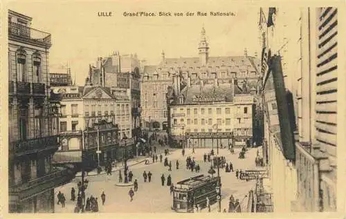 AK / Ansichtskarte  LILLE_59_Nord Grand Place Blick von der Rue Nationale