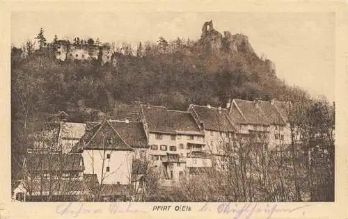 AK / Ansichtskarte  Pfirt_Ferrette_68_Haut-Rhin Panorama mit Burgruine