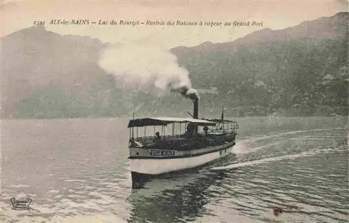 AK / Ansichtskarte  Aix-les-Bains_73_Savoie Lac du Bourcet Rentree des Bateaux a vapeur au Grand Port
