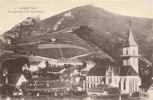 AK / Ansichtskarte  Ribeauville_Rappoltsweiler_68_Haut_Rhin Vue generale et les Trois Ruines