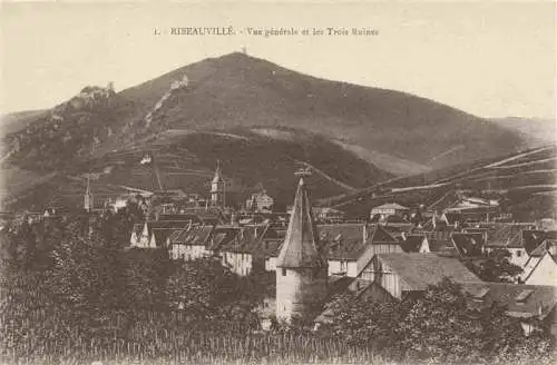 AK / Ansichtskarte  Ribeauville_Rappoltsweiler_68_Haut_Rhin Vue generale et les Trois Ruines